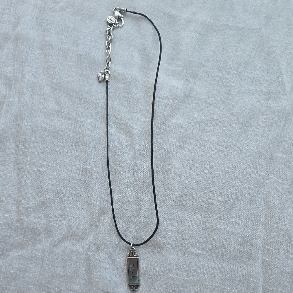 Brighton Black and Silver Minimalist Cross Necklace - Picture 4 of 6